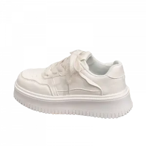 JimiXiong Женские скейтерские кеды белые, цвет White