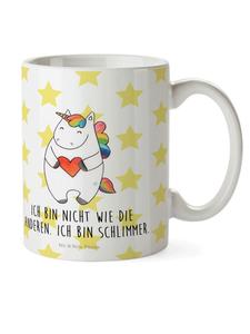 Детская кружка в виде единорога с надписью белого цвета Mr. & Mrs. Panda