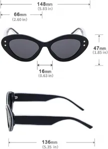 Солнцезащитные очки Melrose Oval Cat Eye для женщин в стиле панк, модные ретро-очки с защитой от УФ-излучения UV400, Beige