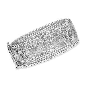 Браслет-браслет Ross-Simons из стерлингового серебра с филигранной отделкой Ross-Simons, 7 In