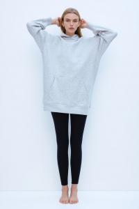 Платье оверсайз с капюшоном H&M, серый