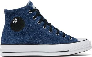 Кроссовки Converse Stussy x Chuck 70 High 8 Ball, синий