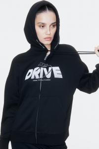 Толстовка оверсайз с мотивом H&M, черный