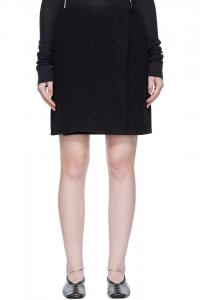 Мини-Юбка с запахом Lemaire, черный