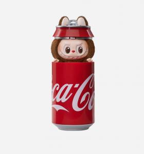 Брелок POP MART x Coca Cola Labubu Mysterious Guest (упаковано в пакет), коричневый/красный
