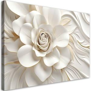 Картина арт-принт KUNSTLOFT White Floral, 100x70x4 см, белый