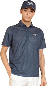 Мужская рубашка-поло Callaway с коротким рукавом (впитывающая пот, быстросохнущая, сетчатая ткань Kazeana) / для гольфа / C25134119, темно-синий