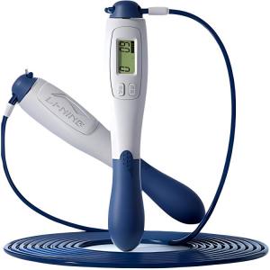 LINING Электронная скакалка для подсчета прыжков Gray Blue Steel Wire для фитнес-тренировок детская 2,8 м для экзаменов