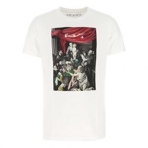 Футболка fw20 caravaggio printed men white Off-White, белый
