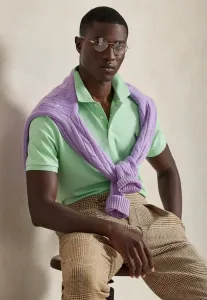 Футболка-Поло приталенного кроя из эластичной сетки Polo Ralph Lauren, Pastel Mint