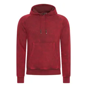 Толстовка с капюшоном Rusty Neal, стираный дизайн, красный