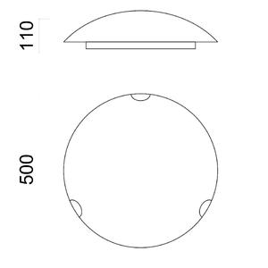 Потолочный светильник Lumicom, 50x50x11 см, белый