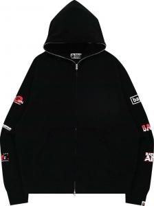 Худи BAPE Big Ape Head Digital Mosaic Relaxed Fit Full Zip Hoodie 'Black', черный