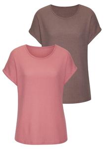 Рубашка VIVANCE, шоколадный/малиновый