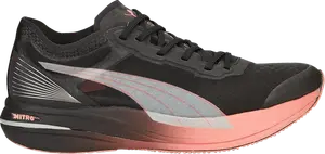 Кроссовки Puma Wmns Deviate Nitro Carbon Black Carnation Pink, черный