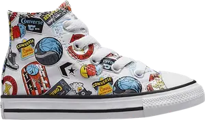 Кроссовки Converse Chuck Taylor All Star High TD Happy Hoops, белый