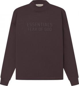 Толстовка Fear of God Essentials Relaxed Crewneck 'Plum', коричневый