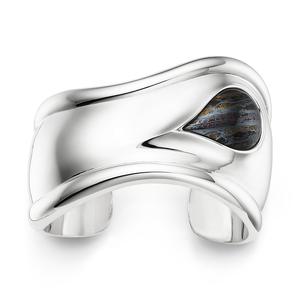 Браслет Tiffany & Co. Elsa Peretti Small Bone, серебро/тигровое железо