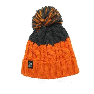 SURF MONKEY Шапка с помпоном – Один размер – Подкладка – Унисекс (Оранжевый/Серый)