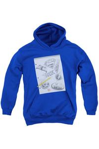 Толстовка с капюшоном DC Comics и логотипом в виде блокнота Gildan, синий