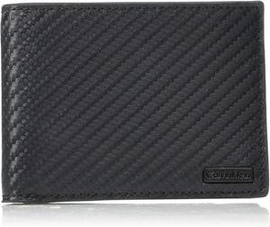 Мужской текстурированный кошелек Slimfold Calvin Klein, Carbon Fiber Black