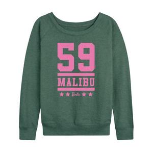Женская графическая толстовка с длинным рукавом Malibu 59 из френч тери Barbie, зеленый
