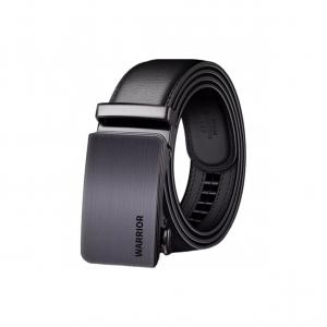 Ремень из спилка кожи Unisex WARRIOR, черный