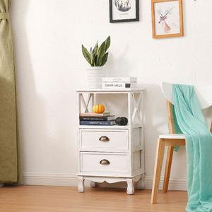 Yu Senyi Комод 45х30х76 см для спальни и гостиной из массива дерева, белый, средний размер
