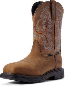 Мужские ботинки Ariat Workhog Xt с широким квадратным носком и углеродным защитным носком, коричневый