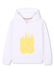 HUGO KIDS худи с логотипом, белый