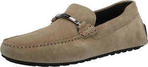 Мужские лоферы BOSS из гладкой замши без застежек, Light Sand