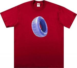 Футболка Supreme Tire Tee 'Cardinal', красный