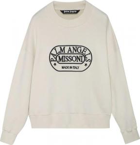 Толстовка Palm Angels x Missoni Heritage Crew 'Off White', кремовый