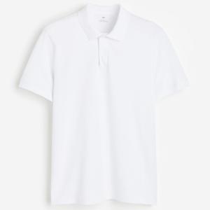 Футболка поло H&M Regular Fit Piqué, белый