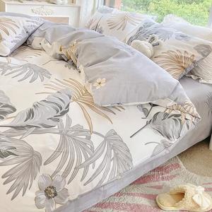 LUOLAI HOME Постельное белье, 3 предмета, 150x200 см, 100% хлопковый гребенной поплин, бацзяое