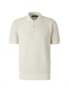 Фактурное поло Canali, бежевый
