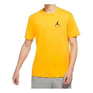 Футболка Air Jordan Solid Color Logo Casual Sports Short Sleeve Yellow, желтый