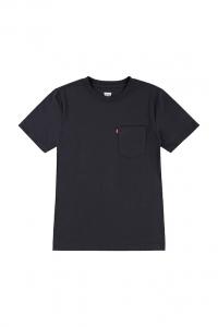 Детская хлопковая футболка SUNSET POCKET TEE с карманом Levi'S, черный