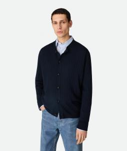 Wool rib cardigan BOTTEGA VENETA, бездна