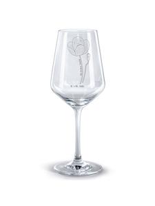 Бокал для вина с рисунком цветов и маков, без надписи, прозрачный Mr. & Mrs. Panda