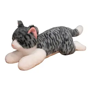Реалистичная говорящая плюшевая кукла котенка высота 50cm/70cm/120cm Bitter purchase, серый