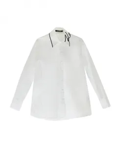 Рубашка из поплина с фирменным воротником Karl Lagerfeld, белый