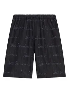 Шорты с логотипом Dolce & Gabbana Kids, синий