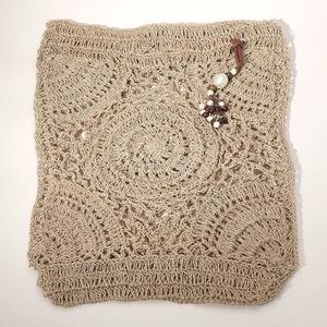 Вязаная сумка-шоппер с жемчужными подвесками FASHNZFAB, нейтральный