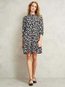 Кружевное платье в цветочек Hobbs, цвет Navy/Cream