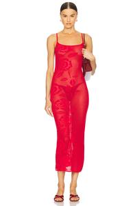 Средней длины платье Orlando Loba, red