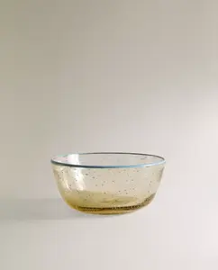 Чашка Zara Home Bubble-effect Edge Glass Bowl, желтый