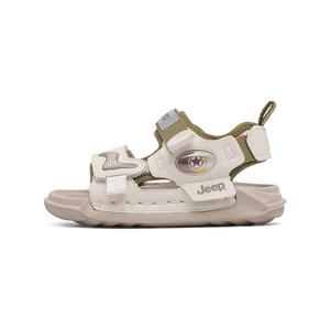 Сандалии детские, противоскользящие, износостойкие, дышащие Jeep, бежевый/зеленый