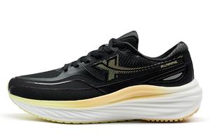 XTEP Женские беговые кроссовки низкие черные с флуоресцентно-желтым, цвет Black/Yellow Fluorescent