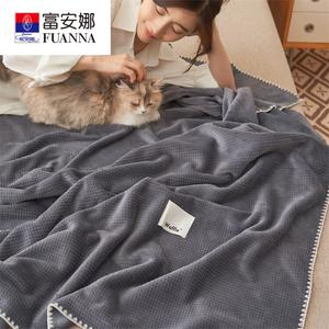 Fuanna Плед Galaxy Gray 180x200 см, мягкий, с кошачьим принтом